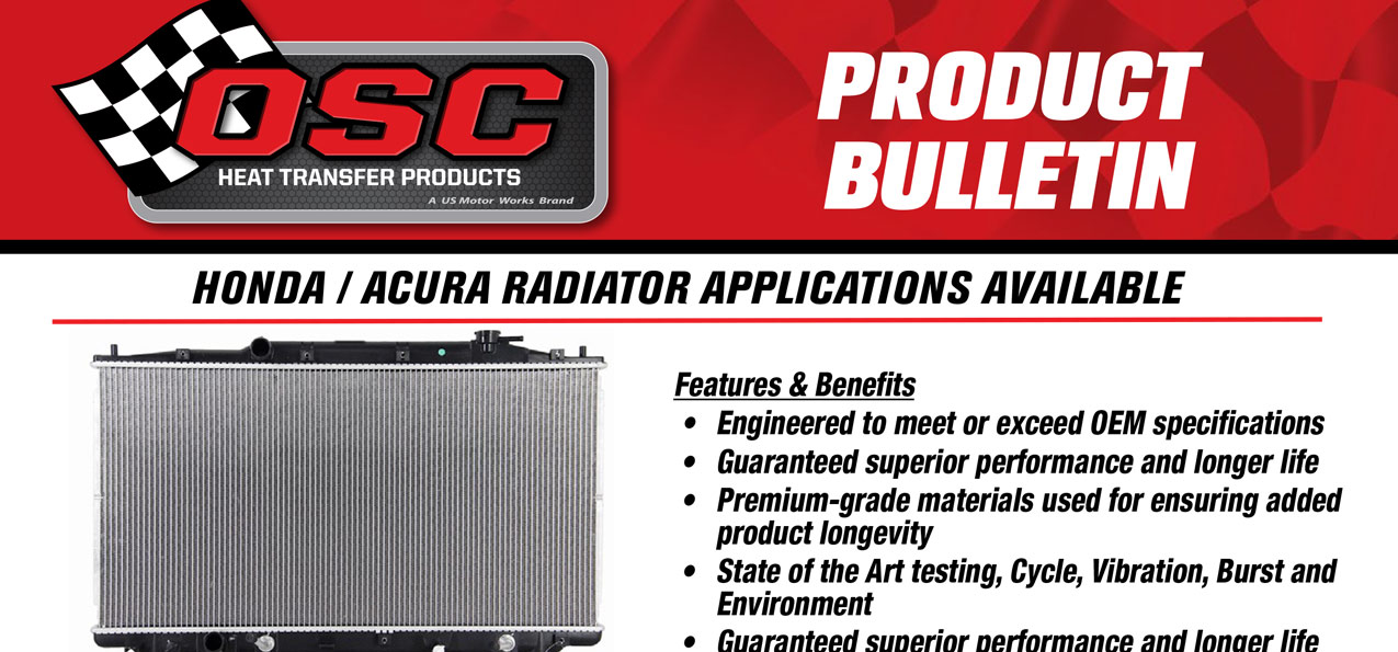 OSC Honda / Acura Radiator Applications Bulletin